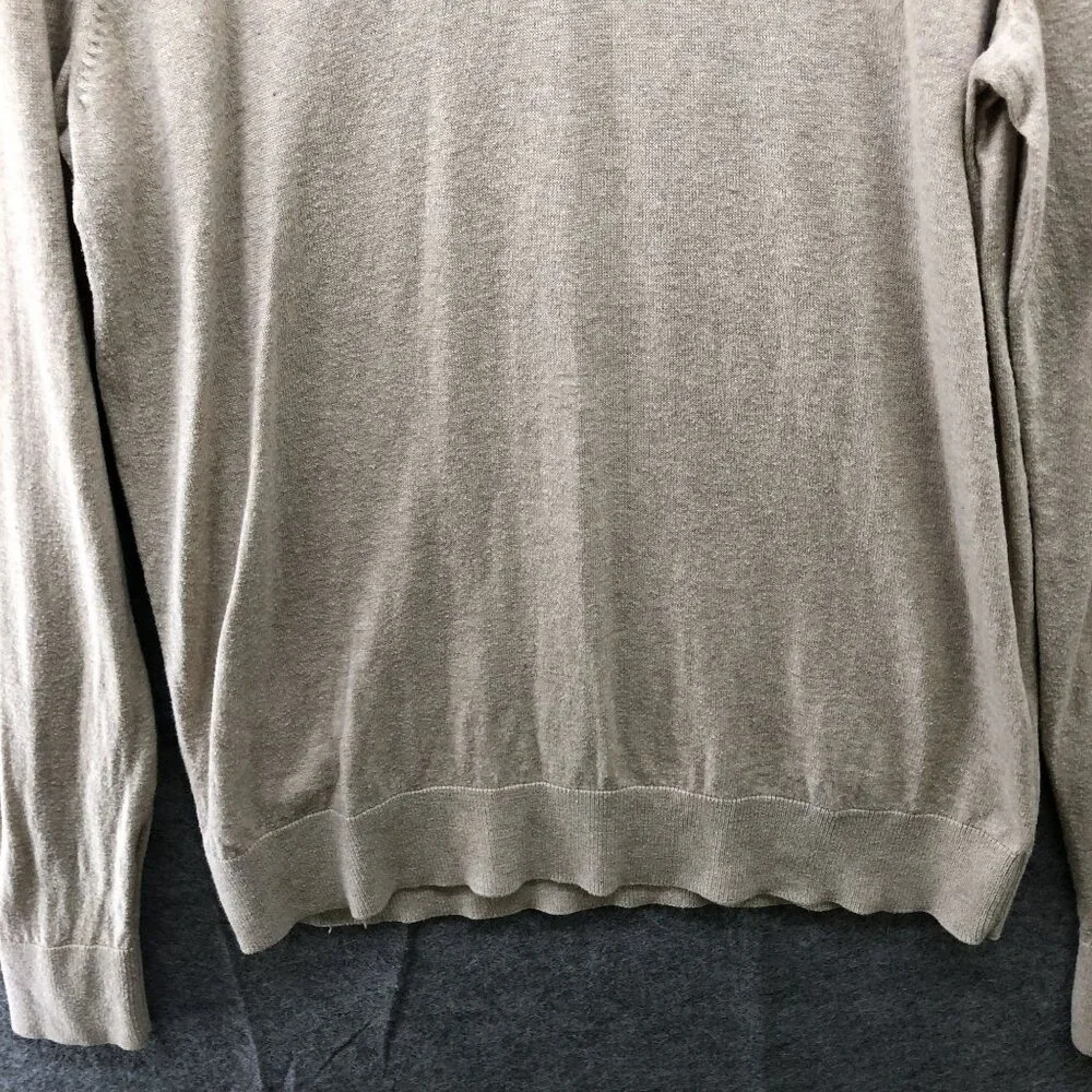 Abercrombie & Fitch V-neck Sweater Mens XXL Beige Wool‎ Blend Pullover Sand